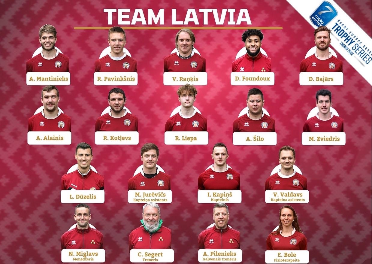 Precizēts Latvijas regbijs-7 vīriešu izlases sastāvs