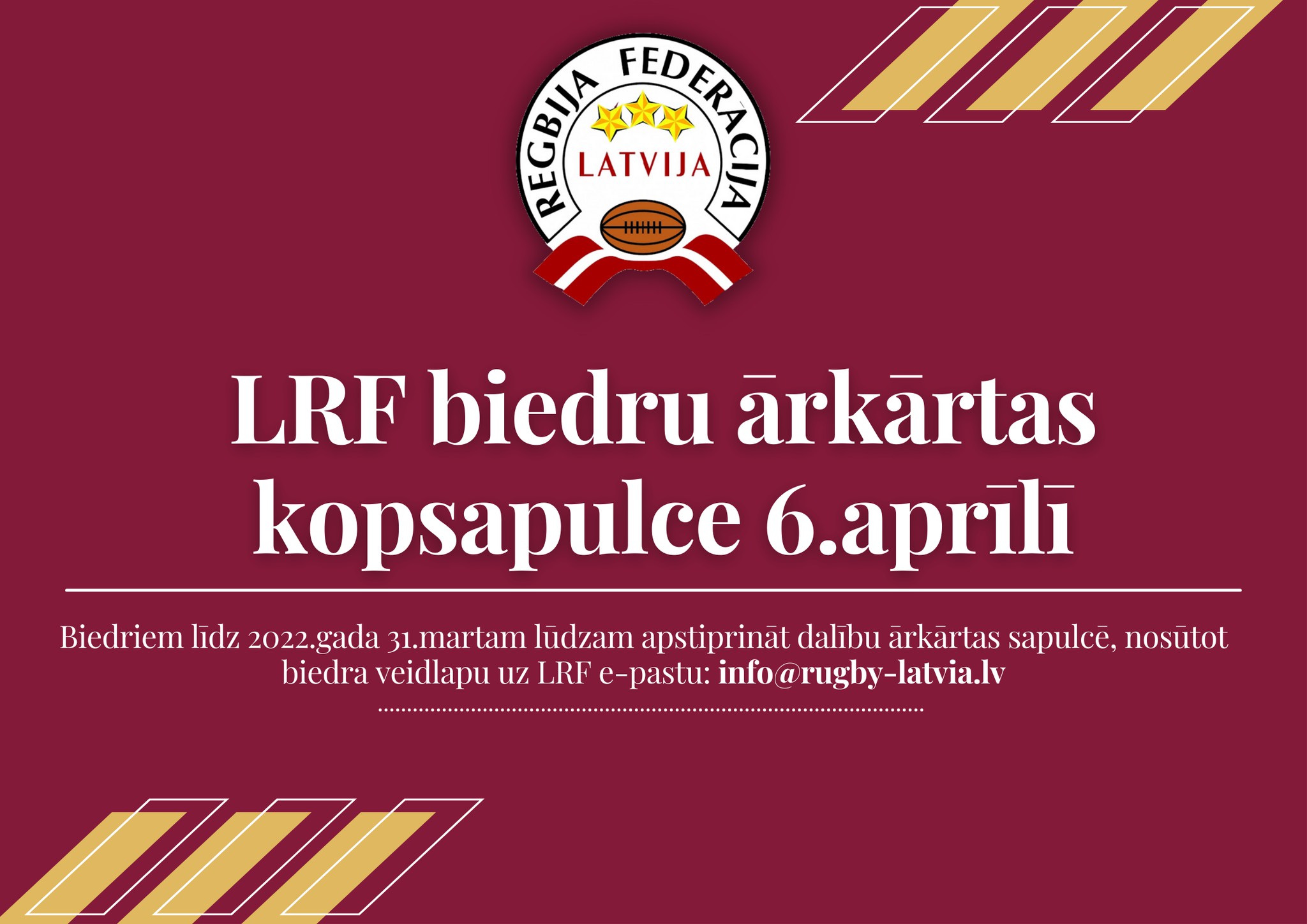6.aprīlī notiks LRF biedru ārkārtas kopsapulce